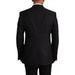 Dolce & Gabbana Black Polyester Single Breasted BlazerJacket JKT3380-48