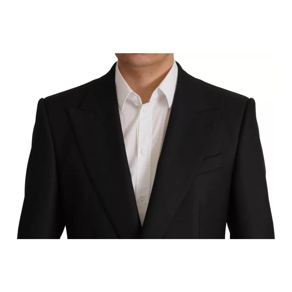 Dolce & Gabbana Black Polyester Single Breasted BlazerJacket JKT3380-48