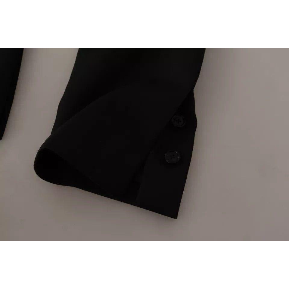 Dolce & Gabbana Black Polyester Single Breasted BlazerJacket JKT3380-48