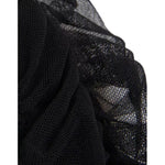 Dolce & Gabbana Black Cold Shoulder Stretch Tulle Midi Dress DR281146-46