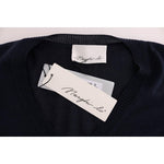 MARGHI LO' Blue Wool Long Sleeve Shift Dress TUI10025-3