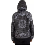 Dolce & Gabbana Gray Bandana Hooded Full Zip Bomber Jacket JKT3863-50