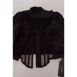 Dolce & Gabbana Black Lace Sheer Corset Organza Silk Jacket JKT 3000-42