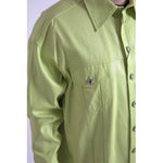 Dolce & Gabbana Green Cotton Collared Casual Button Down Shirt Dolce & Gabbana Dark Sea Green