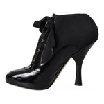 Dolce & Gabbana Black Jersey Stretch Ankle Boots Shoes LA10817-39