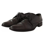 Dolce & Gabbana Black Leather Derby Dress Formal Shoes MV4039-41.5