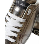 Dolce & Gabbana Bronze Leather Logo Sneaker Portofino Shoes Dolce & Gabbana Dark Olive Green