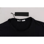 Daniele Alessandrini Blue Cotton Crewneck T-Shirt TSH1323-3