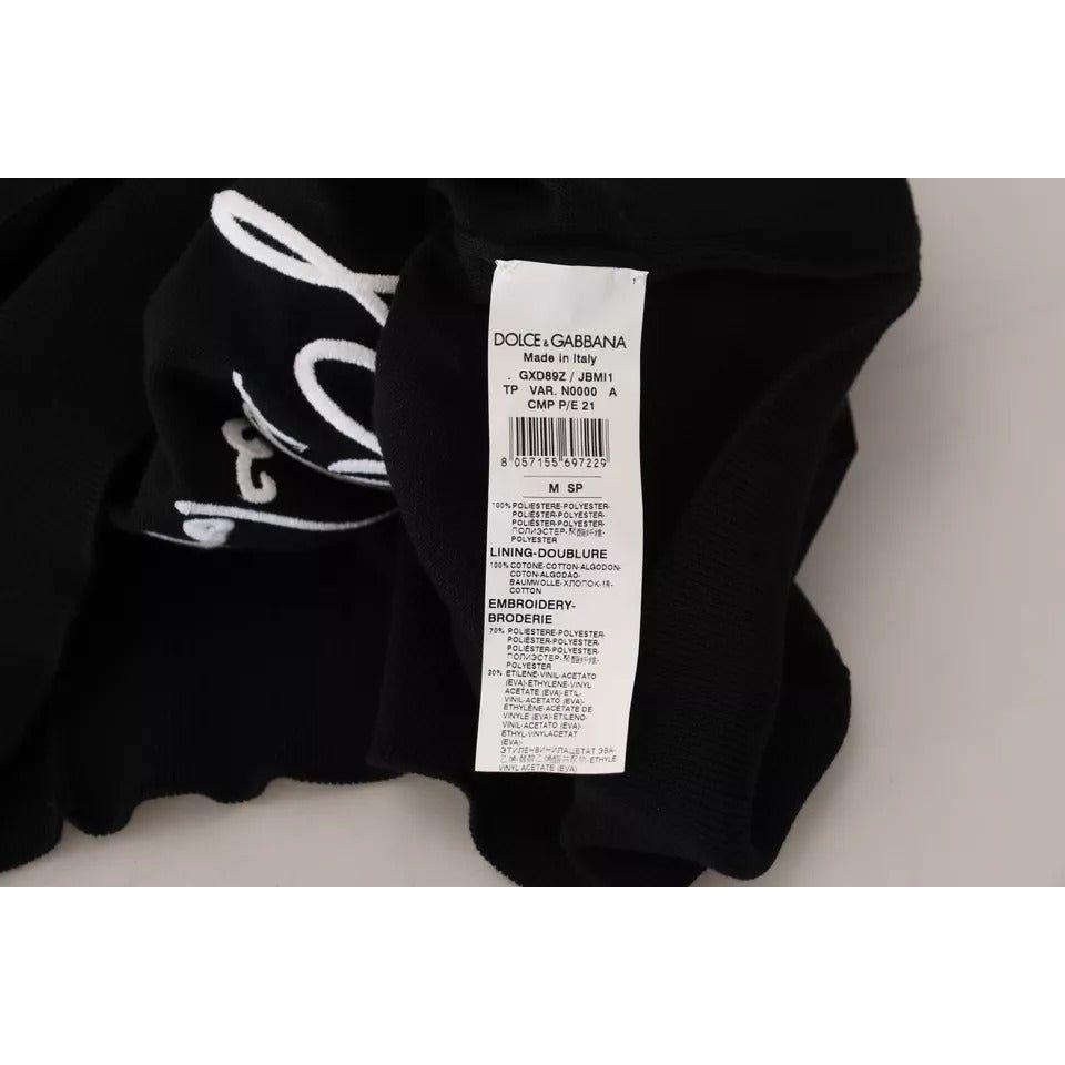 Dolce & Gabbana Black Polyester Crewneck Men Pullover Sweater TSH83174-M
