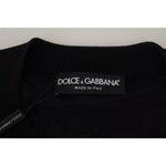 Dolce & Gabbana Black Polyester Crewneck Men Pullover Sweater TSH83174-M