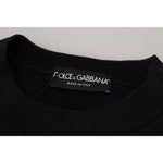 Dolce & Gabbana Black Polyester Logo Men Pullover Sweater TSH8096-48