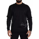 Dolce & Gabbana Black Polyester Logo Men Pullover Sweater TSH8096-48
