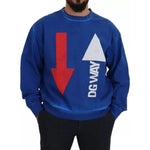 Dolce & Gabbana Blue DGWAY Cotton Crewneck Pullover Sweater TSH83083-50