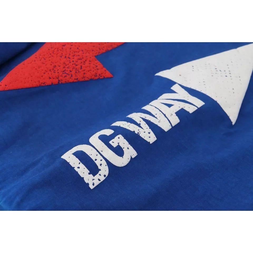 Dolce & Gabbana Blue DGWAY Cotton Crewneck Pullover Sweater TSH83083-50