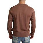 Dolce & Gabbana Brown Silk Cashmere Pullover Sweater TSH6514-46