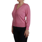 Dolce & Gabbana Pink 100% Silk Button Down Cardigan Sweater TSH8027-42