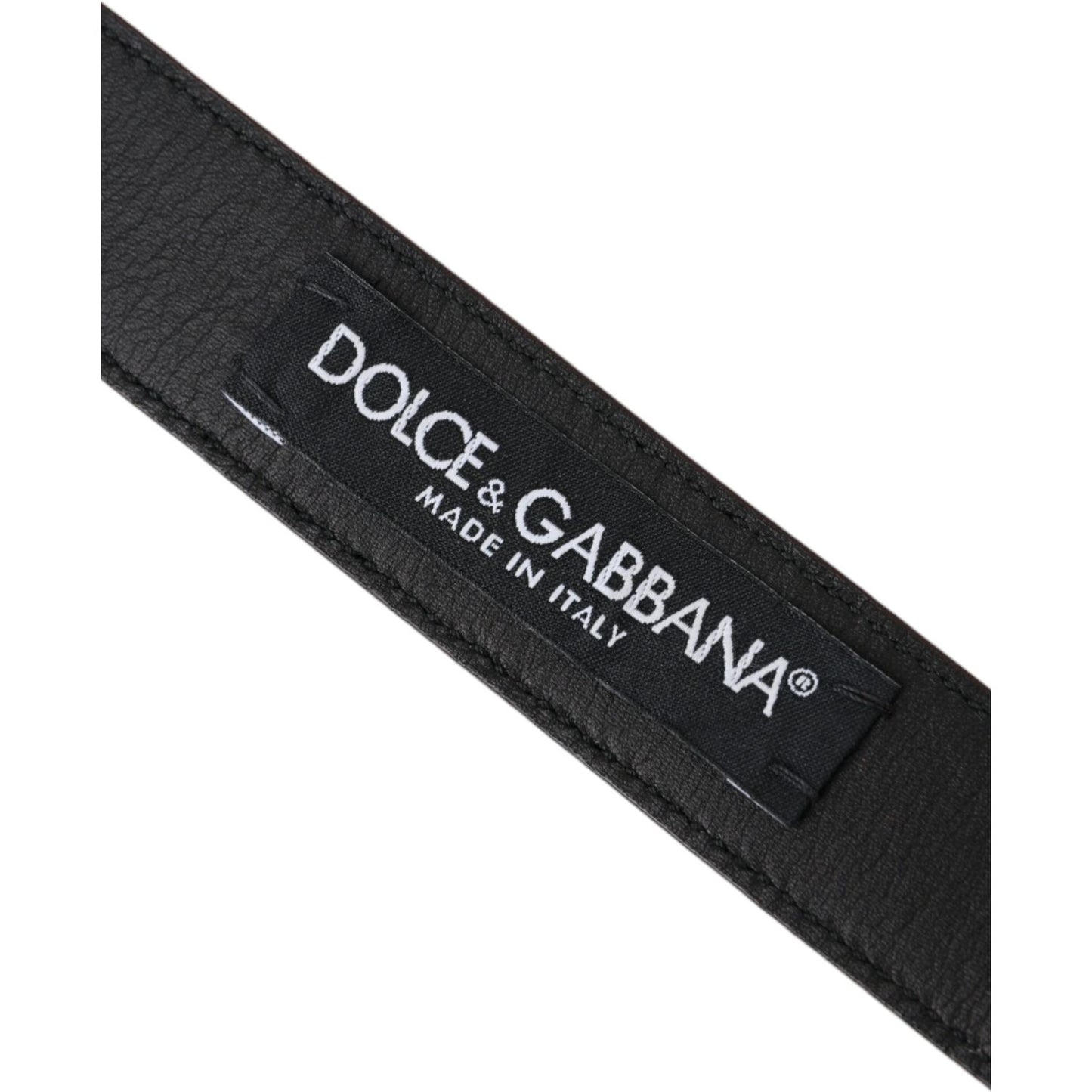 Dolce & Gabbana Brown Leather Silver Metal Buckle Belt Men BEL9178-95
