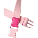 Dolce & Gabbana Pink Canvas Stretch Plastic Buckle Women Belt BEL9179-120