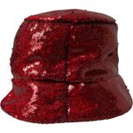 Dolce & Gabbana Red Sequined Nylon Bucket Hat Men HAT9531-60