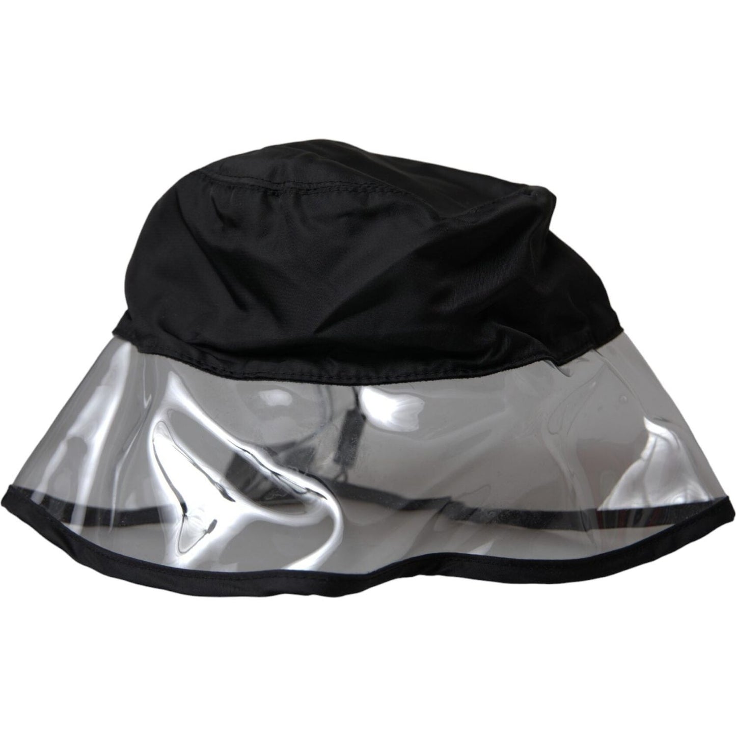 Dolce & Gabbana Black Polyester Plastic Bucket Hat Men HAT9542-59