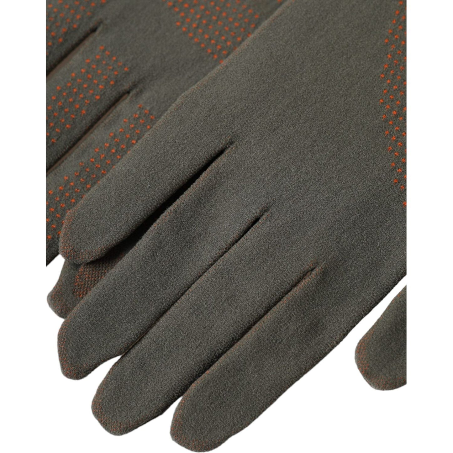 Dolce & Gabbana Brown Cotton Stretch Wrist Length Gloves LB30113-7.5