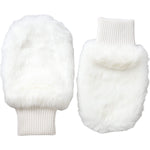 Dolce & Gabbana White Acrylic Knitted Fur Wrist Mitten Gloves LB30135