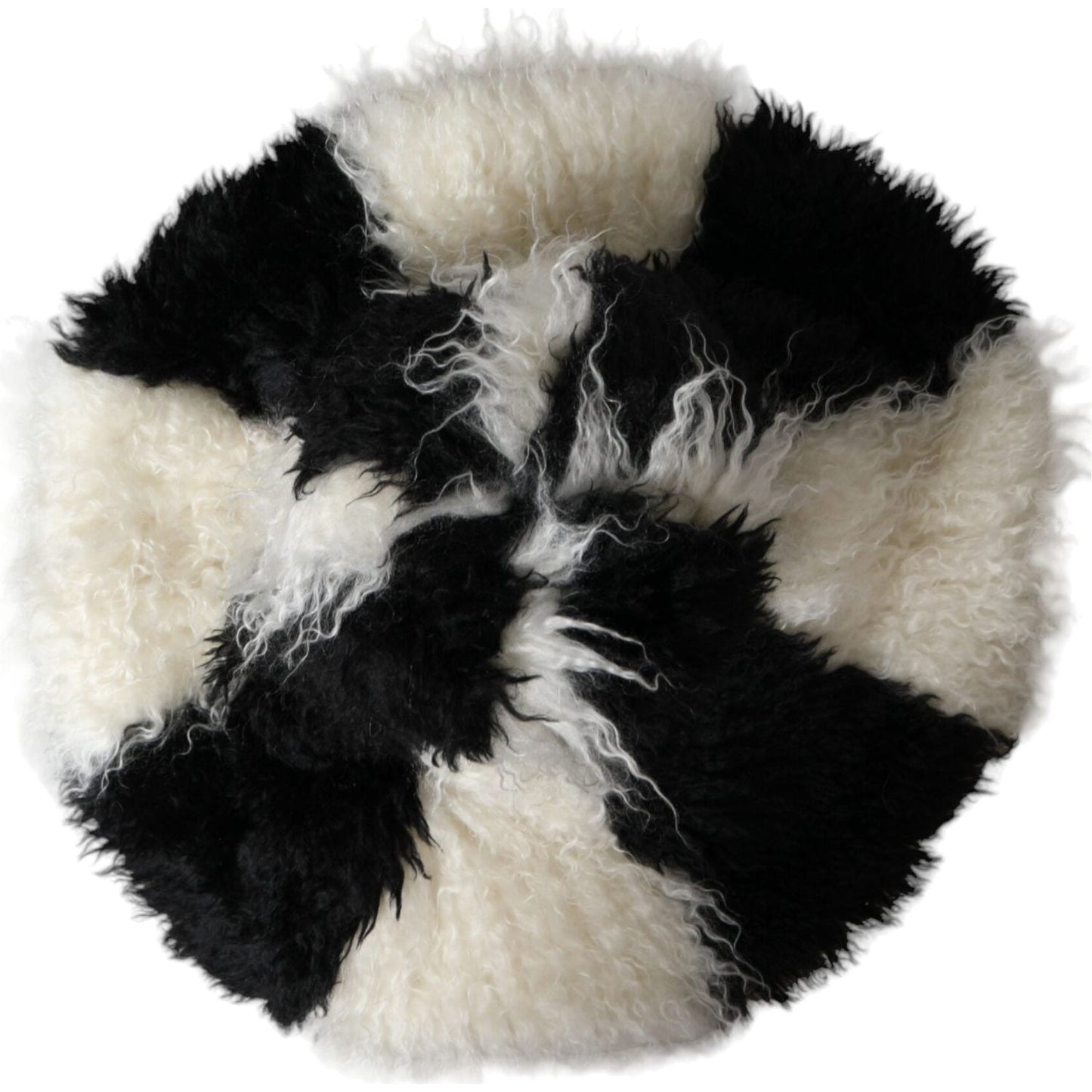 Dolce & Gabbana Black White Stripes Mohair Fur Bucket Hat HAT9559-57
