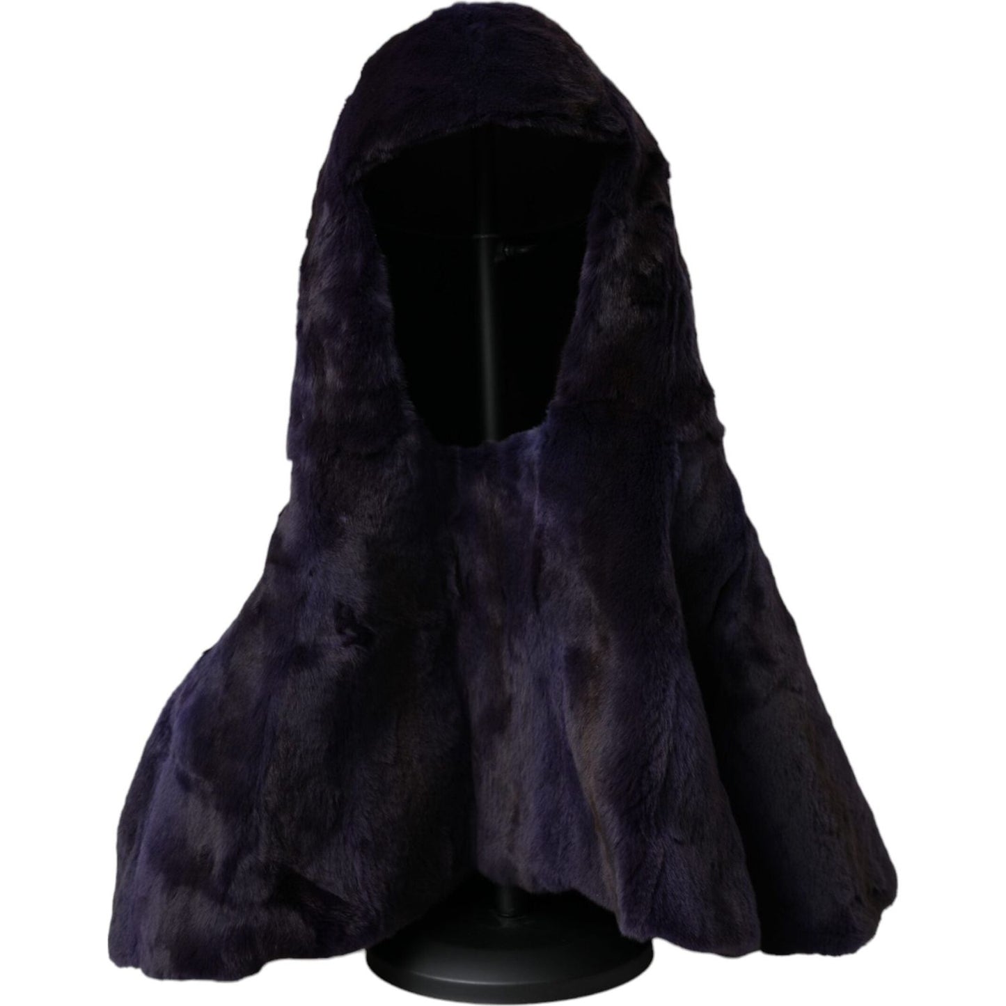 Dolce & Gabbana Black Weasel Fur Whole Head Wrap Hat HAT9564-57