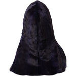 Dolce & Gabbana Black Weasel Fur Whole Head Wrap Hat HAT9564-57