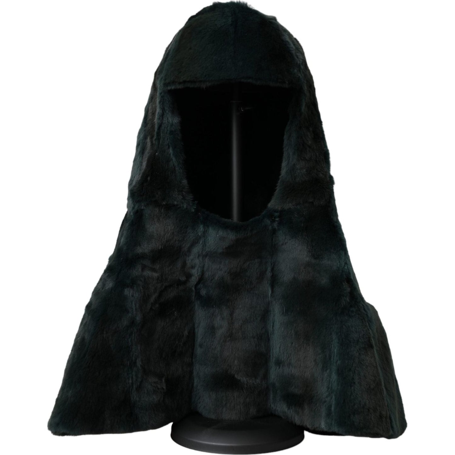 Dolce & Gabbana Black Weasel Fur Whole Head Wrap Hat HAT9565-57