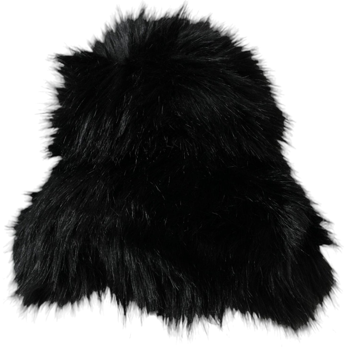 Dolce & Gabbana Black Faux Fur Womens Bucket Hat HAT9568-56