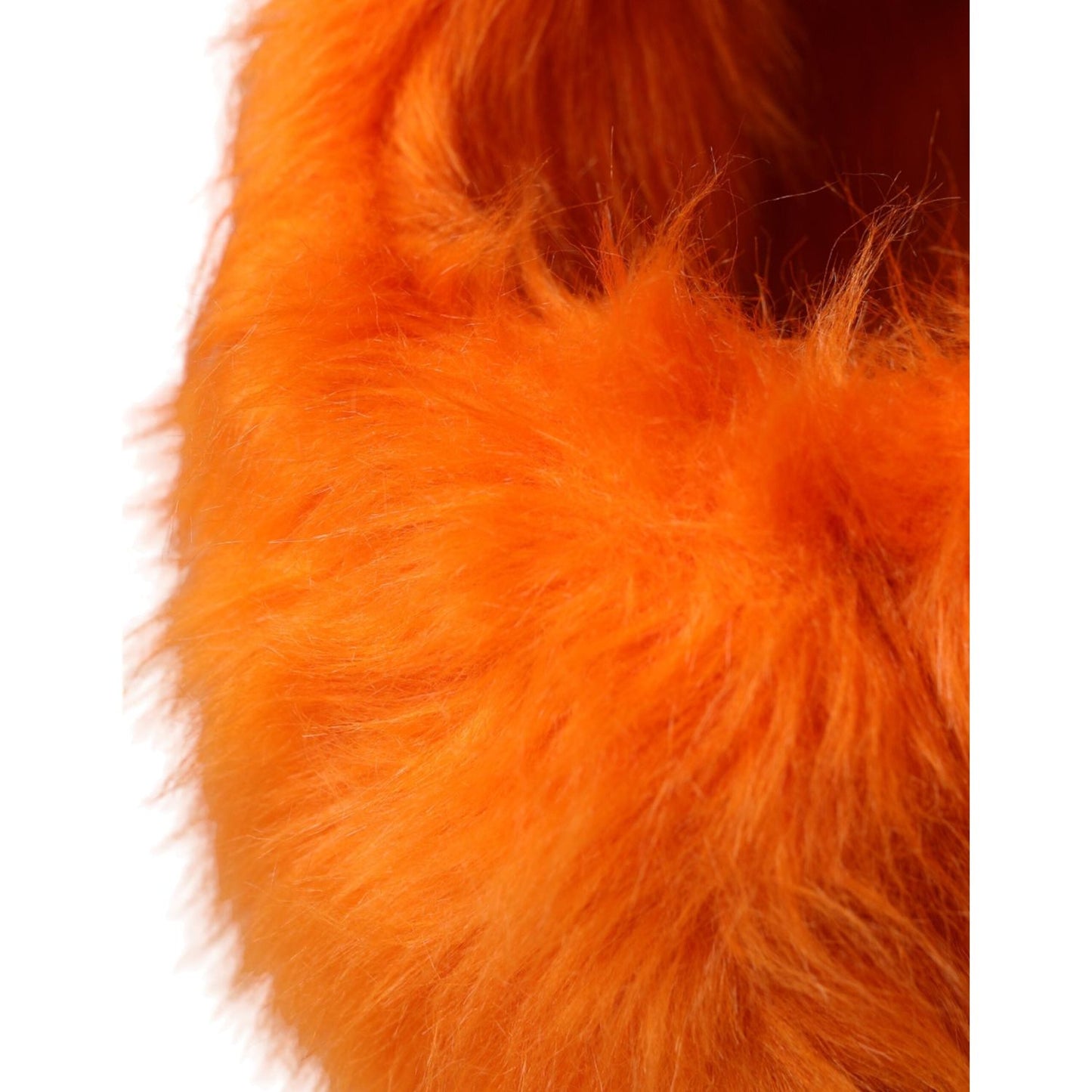 Dolce & Gabbana Orange Faux Fur Whole Head Wrap Hat HAT9570-57