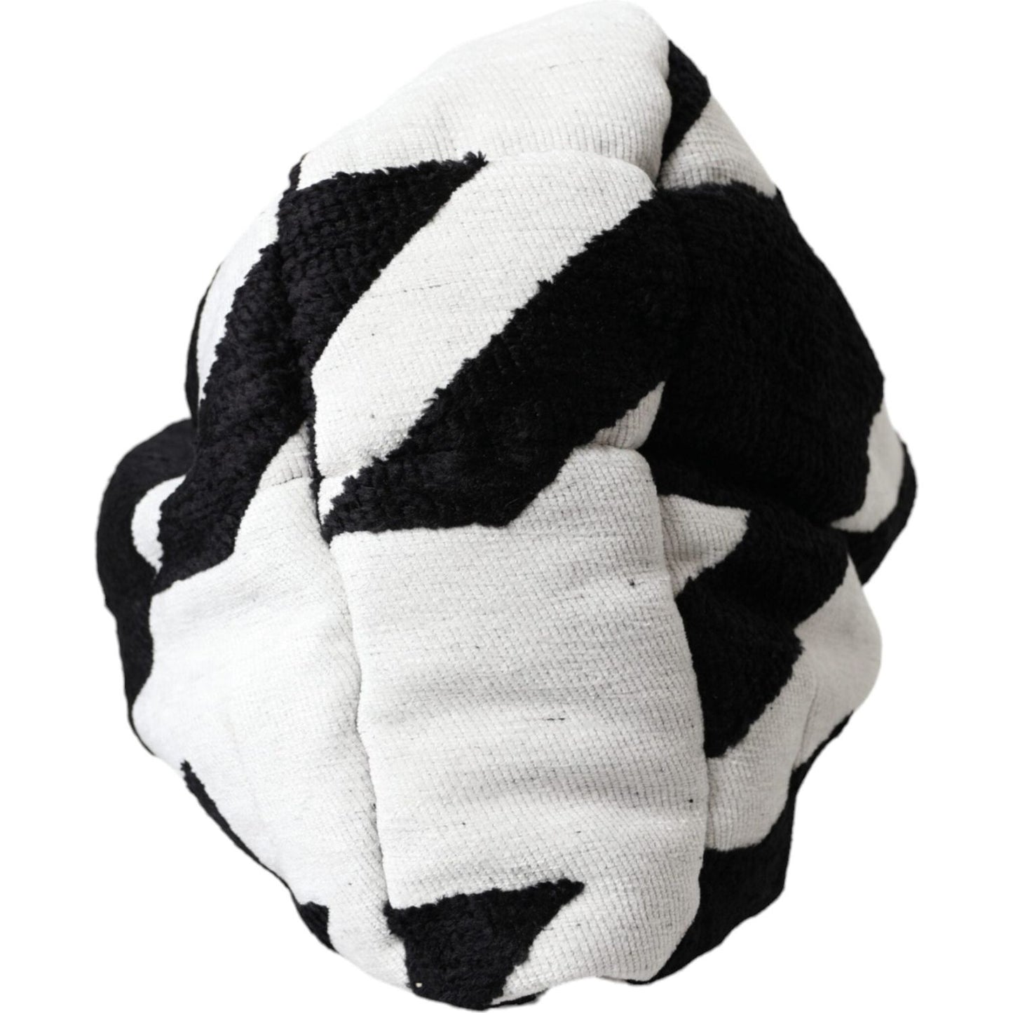Dolce & Gabbana Black White Wool Whole Head Wrap Hat HAT9560-57