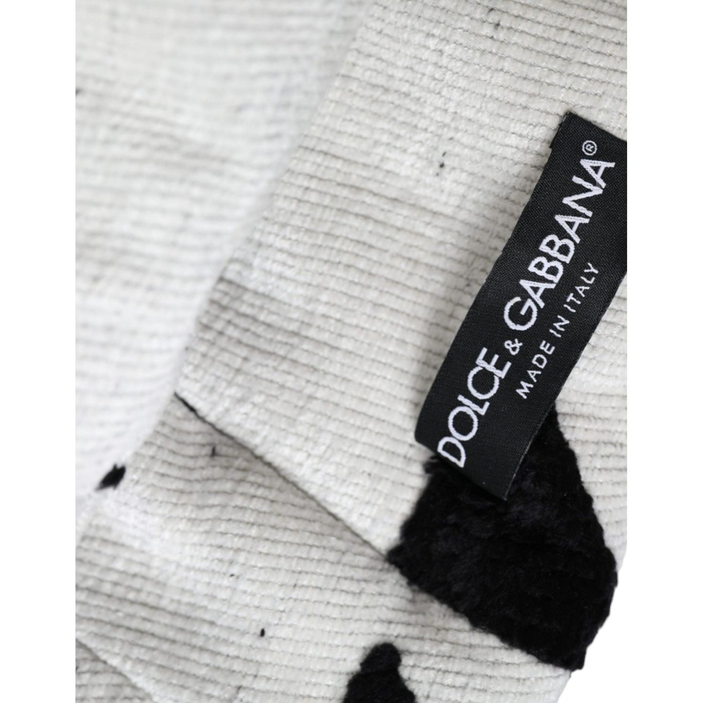Dolce & Gabbana Black White Wool Whole Head Wrap Hat HAT9560-57