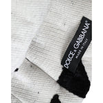 Dolce & Gabbana Black White Wool Whole Head Wrap Hat HAT9560-57