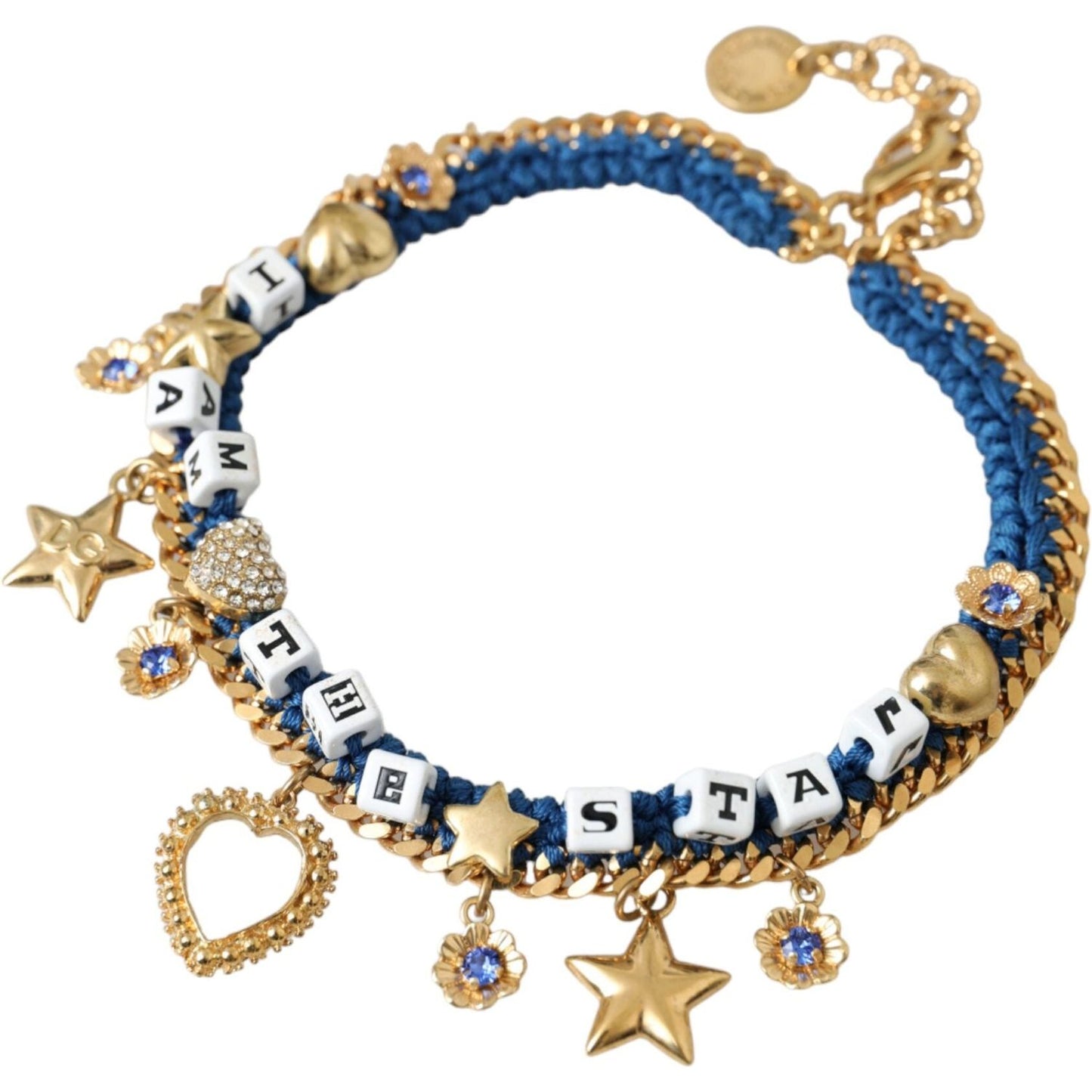 Dolce & Gabbana Gold Tone Brass Chain Iam The Star Bracelet SMY10309
