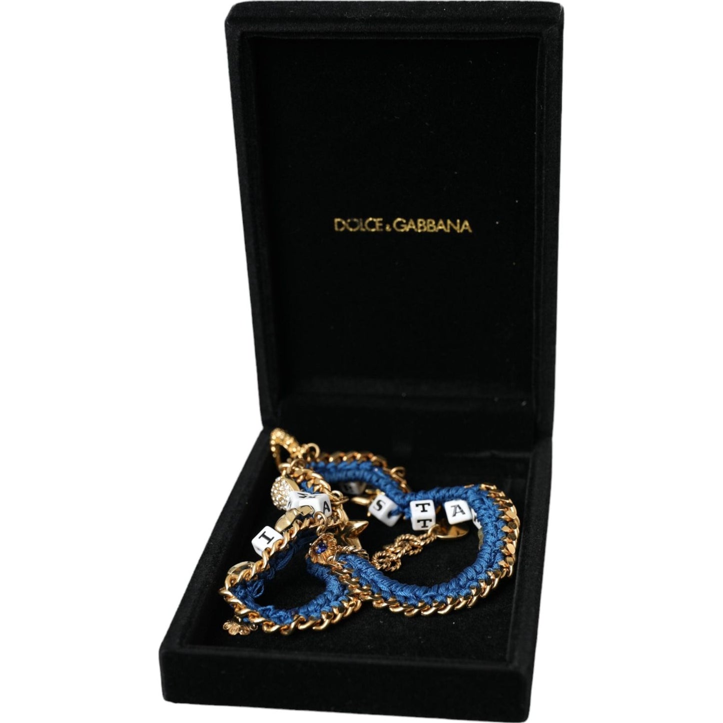 Dolce & Gabbana Gold Tone Brass Chain Iam The Star Bracelet SMY10309