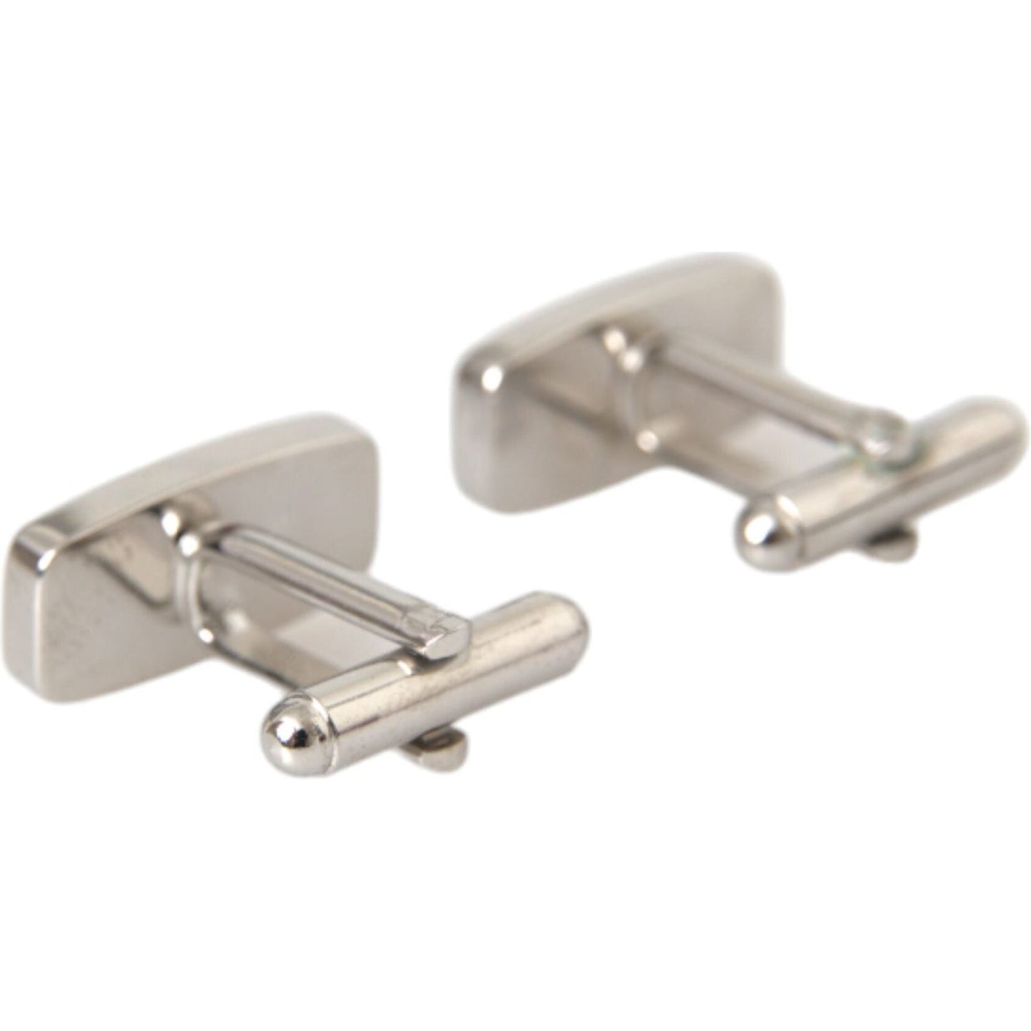 Dolce & Gabbana Silver Plated Metal Brass Pin Men Cufflinks SMY10204