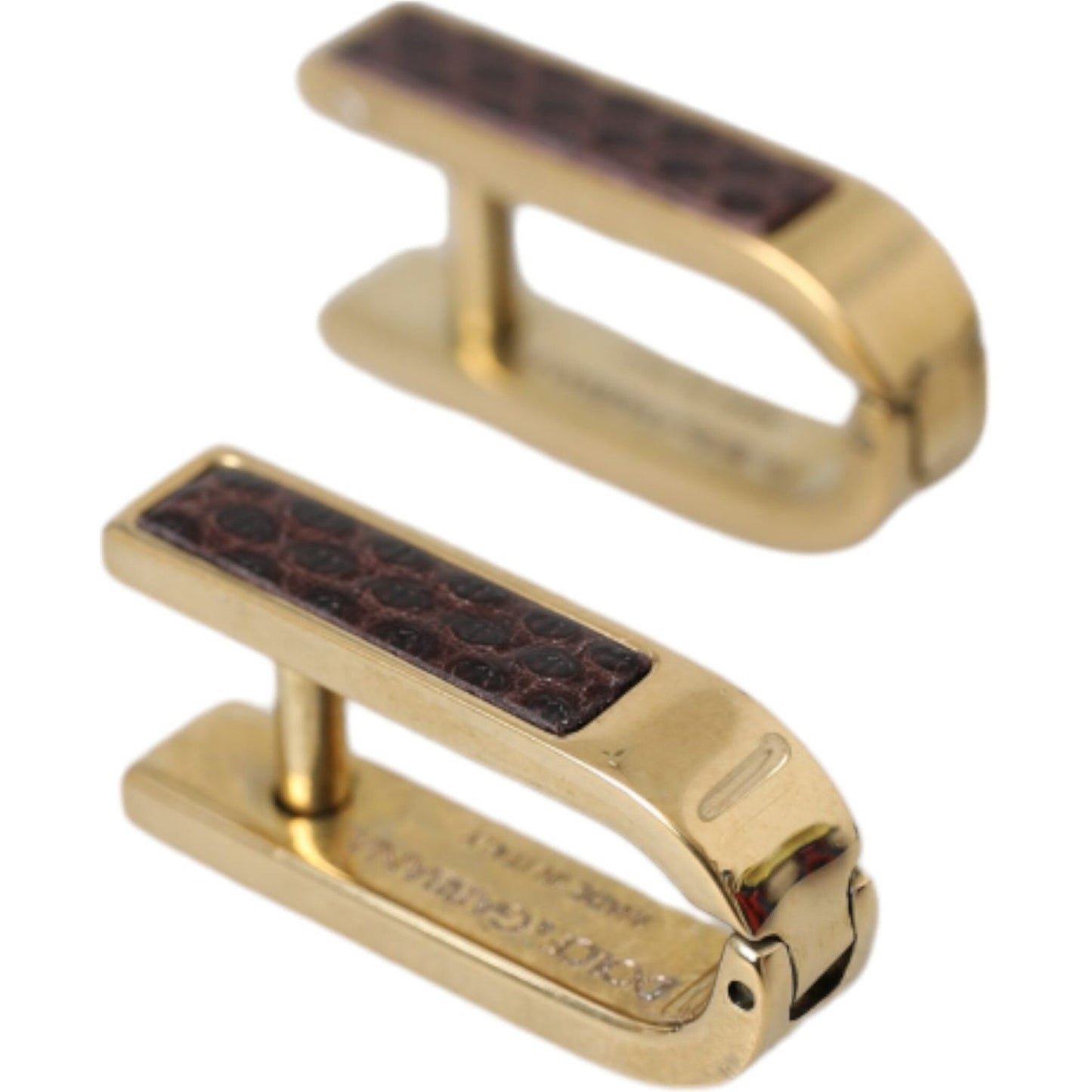 Dolce & Gabbana Gold Plated Metal Brass Pin Men Cufflinks SMY10216