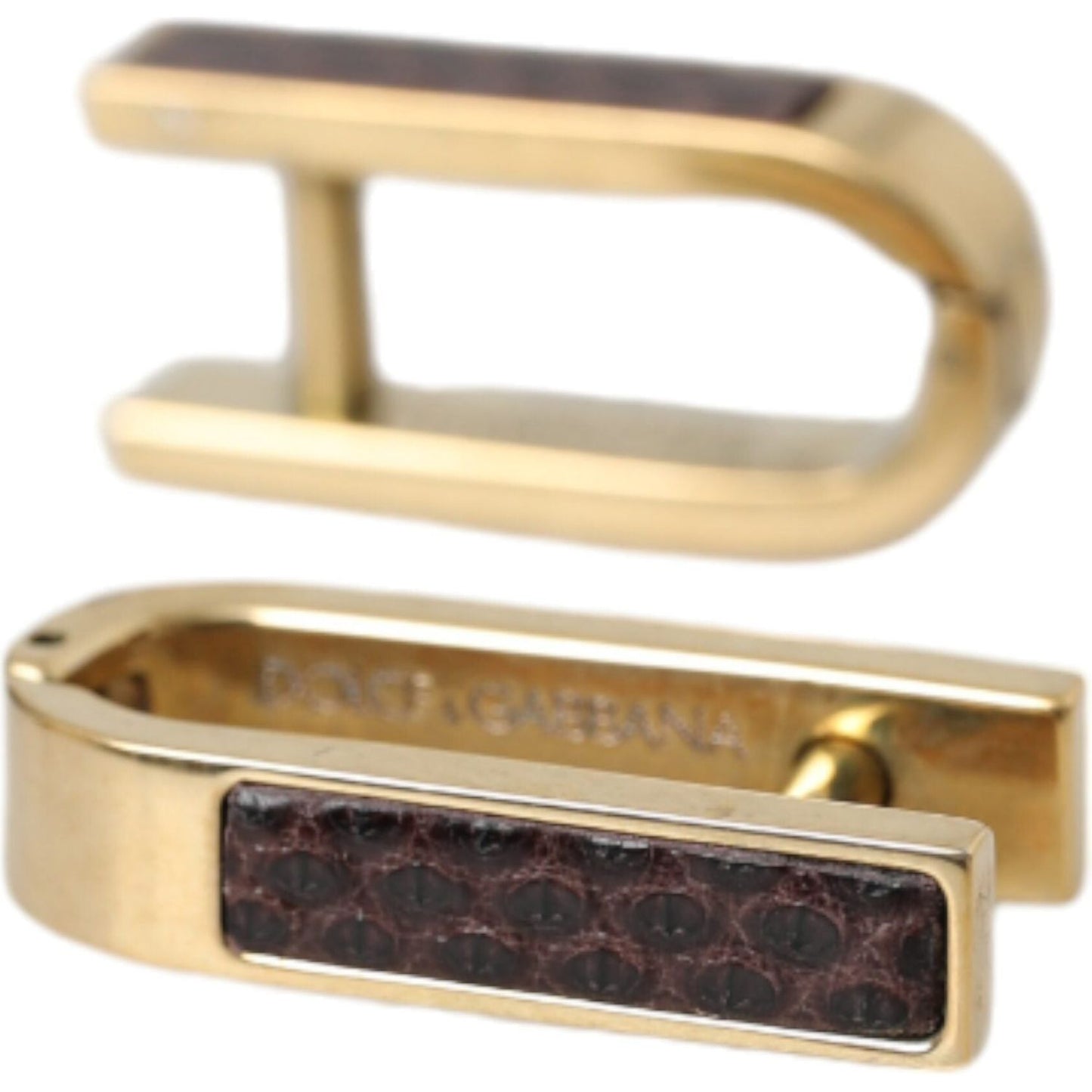 Dolce & Gabbana Gold Plated Metal Brass Pin Men Cufflinks SMY10216