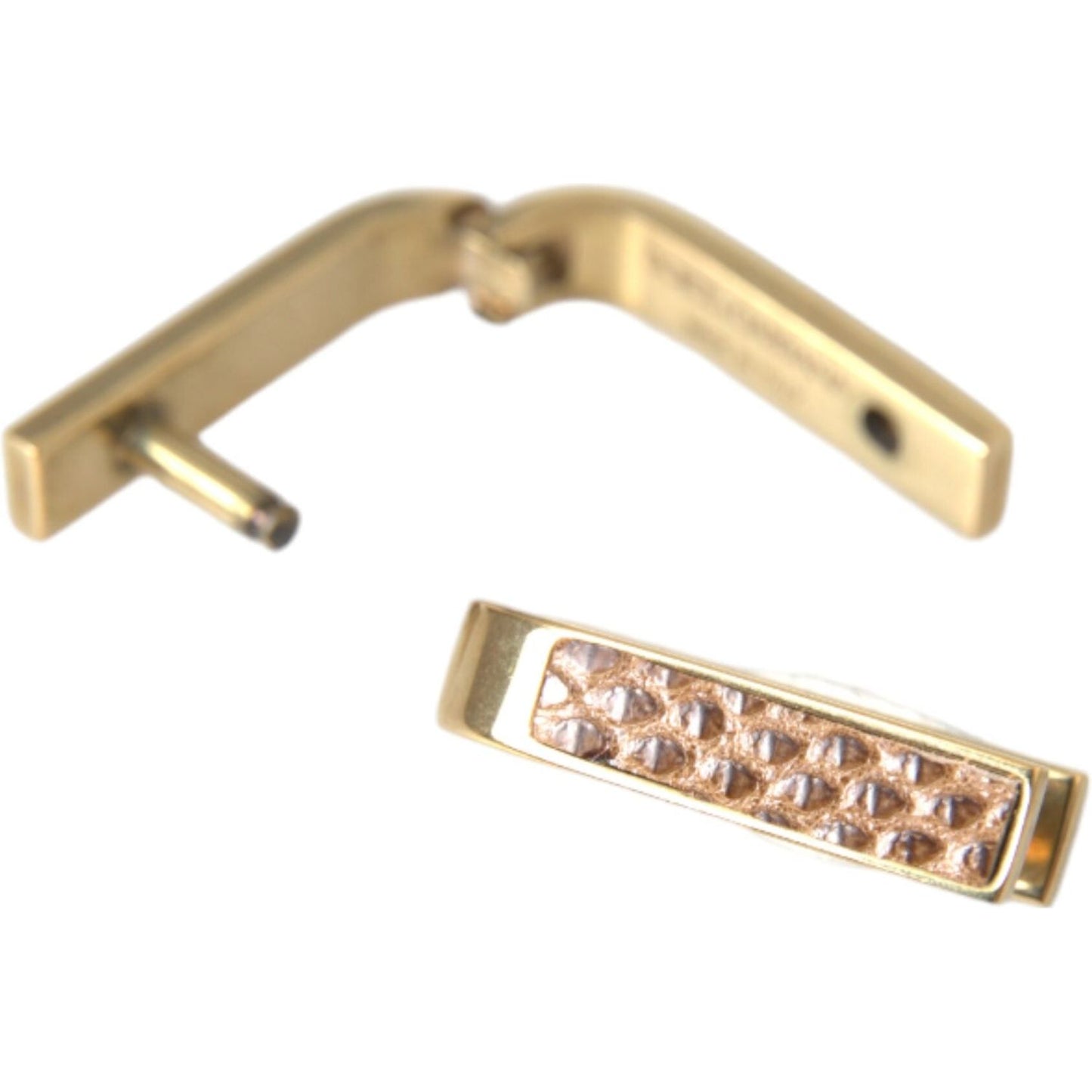 Dolce & Gabbana Gold Plated Metal Brass Pin Men Cufflinks SMY10217