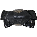 Dolce & Gabbana Black Sequin Pearl Handmade Brooch Hair Pin SMY10199