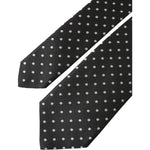 Dolce & Gabbana Black White Polka Dots 100% Silk Necktie Face Mask KRA3255