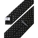 Dolce & Gabbana Black White Polka Dots 100% Silk Necktie Face Mask KRA3255