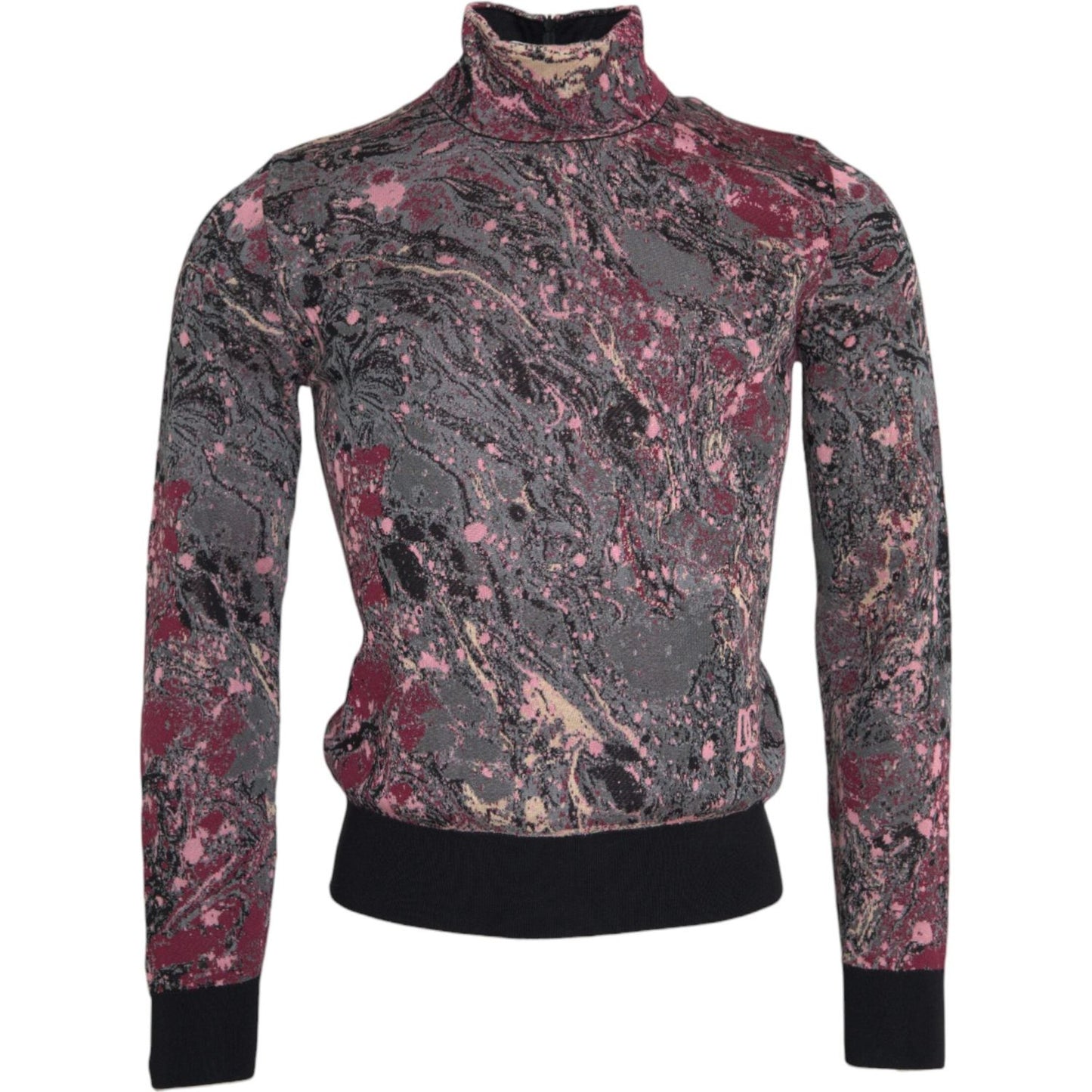 Dolce & Gabbana Multicolor Graphic Turtle Neck Men Sweater TSH86259-46