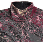 Dolce & Gabbana Multicolor Graphic Turtle Neck Men Sweater TSH86259-46