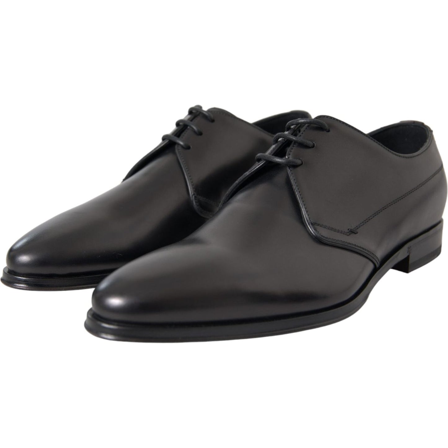 Dolce & Gabbana Black Leather Derby Formal Dress Men Shoes MV5699-39