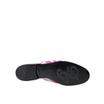 Dolce & Gabbana Pink Jacquard Crystal Mule Flat Sandals Shoes LA11172-38