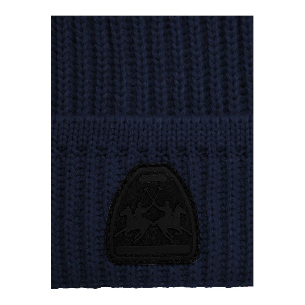 La Martina Blue Acrylic Men Beanie LAMA-13141
