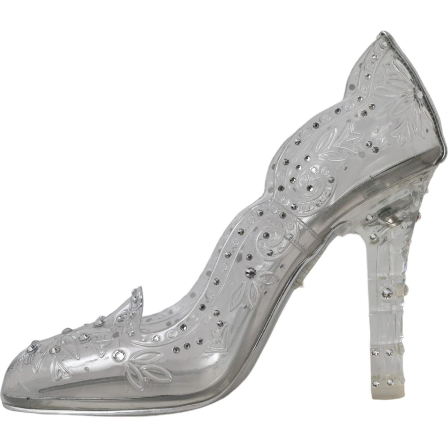 Dolce & Gabbana Clear Floral Crystal Heels CINDERELLA Shoes